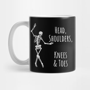 Head Shoulders Knees and Toes Skeleton Dancing Mug